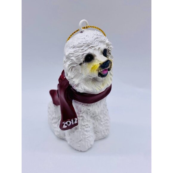 Bichon Frise Dog 2012 Holiday Christmas Ornament In Box by Paws & Claws READ - Picture 11 of 14